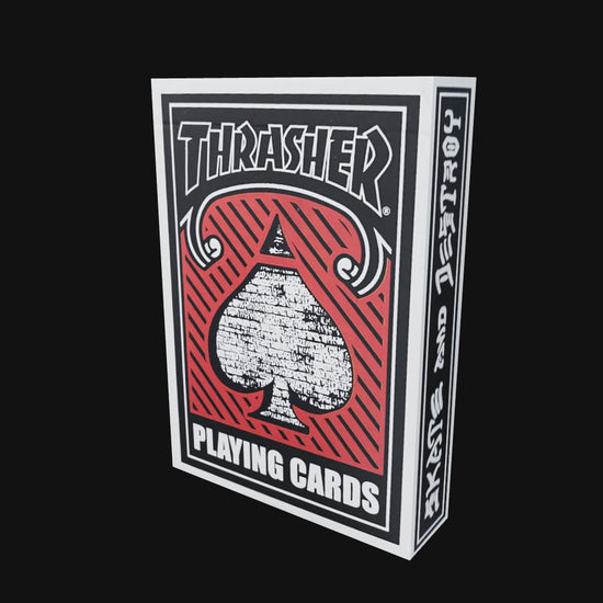 3D Thrasher playing cards in Shopify media